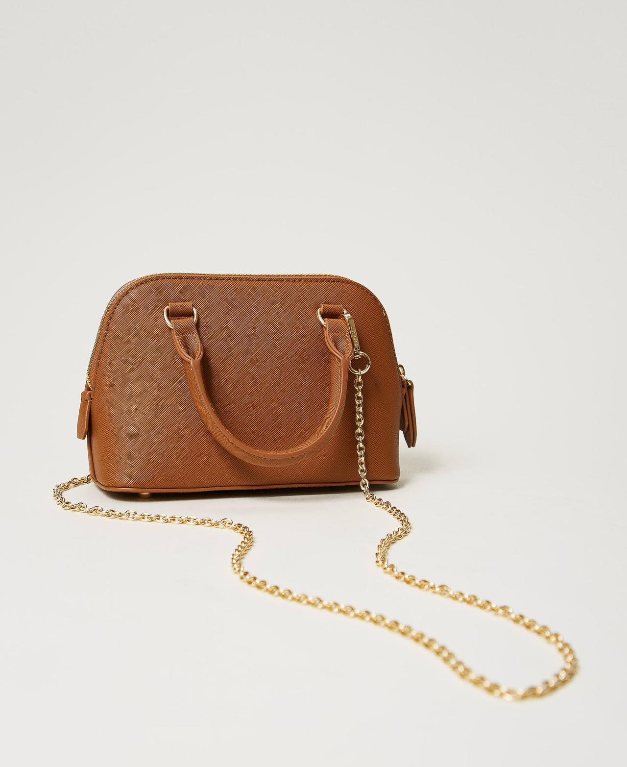 Mini shoulder bag with Oval T Leather Brown Woman 242TH7013_00057_03