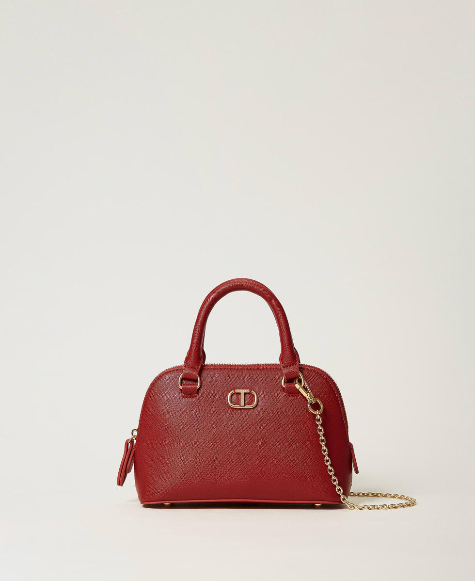 Mini sac &agrave; bandouli&egrave;re avec Oval T Rouge Pomp&eacute;ien Femme 242TH7013_11755_01
