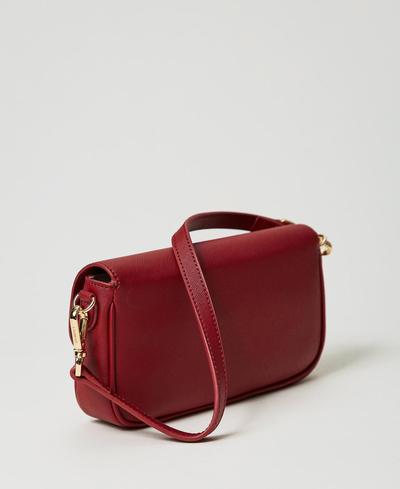 Mini shoulder bag with Oval T Pompeiian Red Woman 242TH7014_11755_03