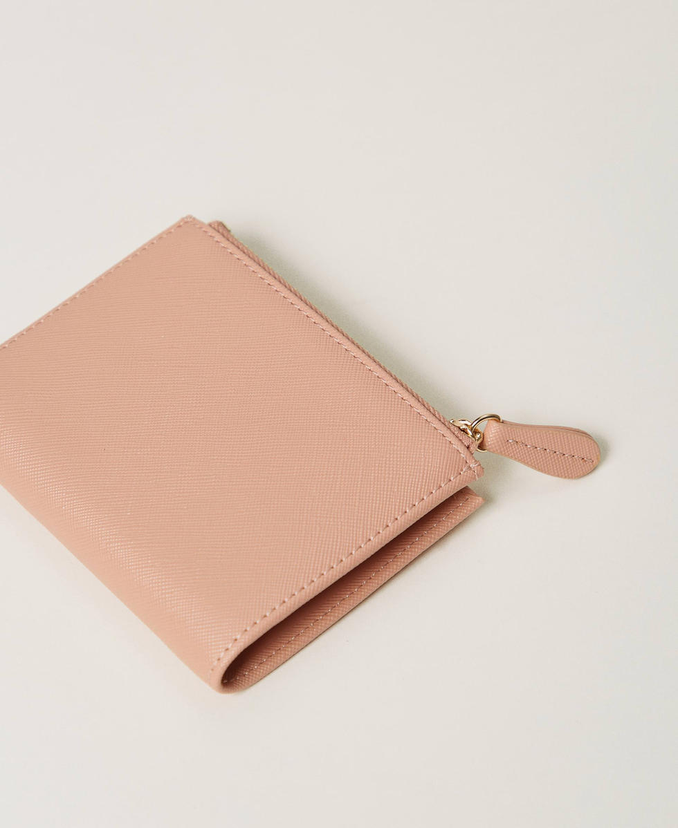 Wallet with zip and Oval T