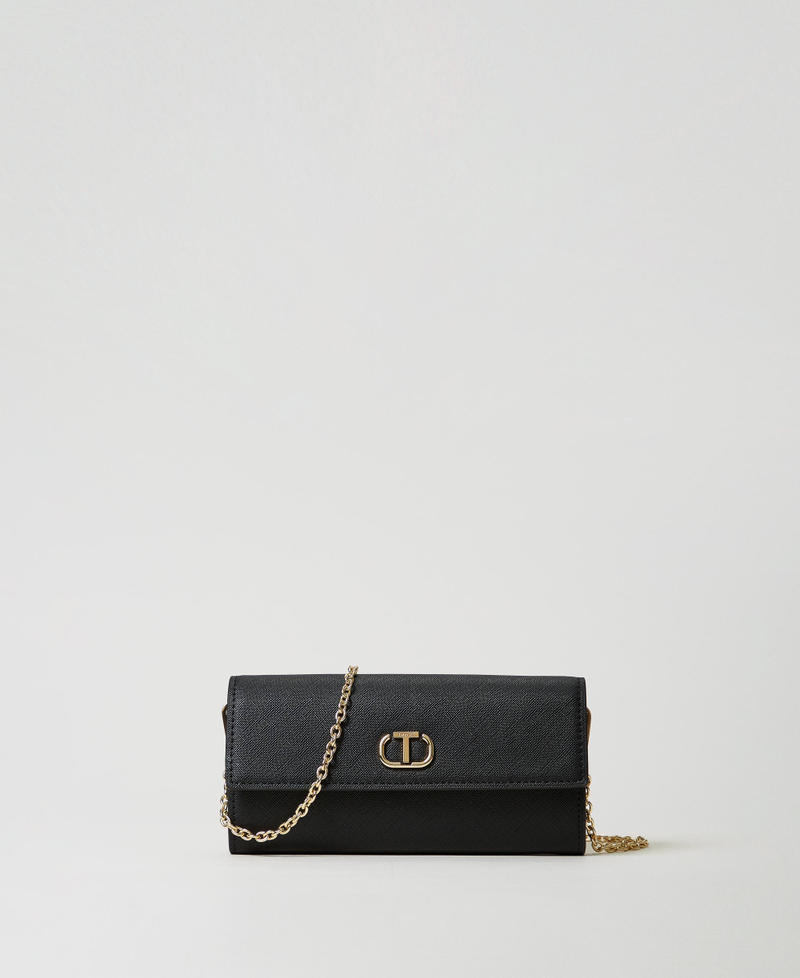 Portafoglio con tracolla e Oval T Nero Donna 242TH7024_00006_01
