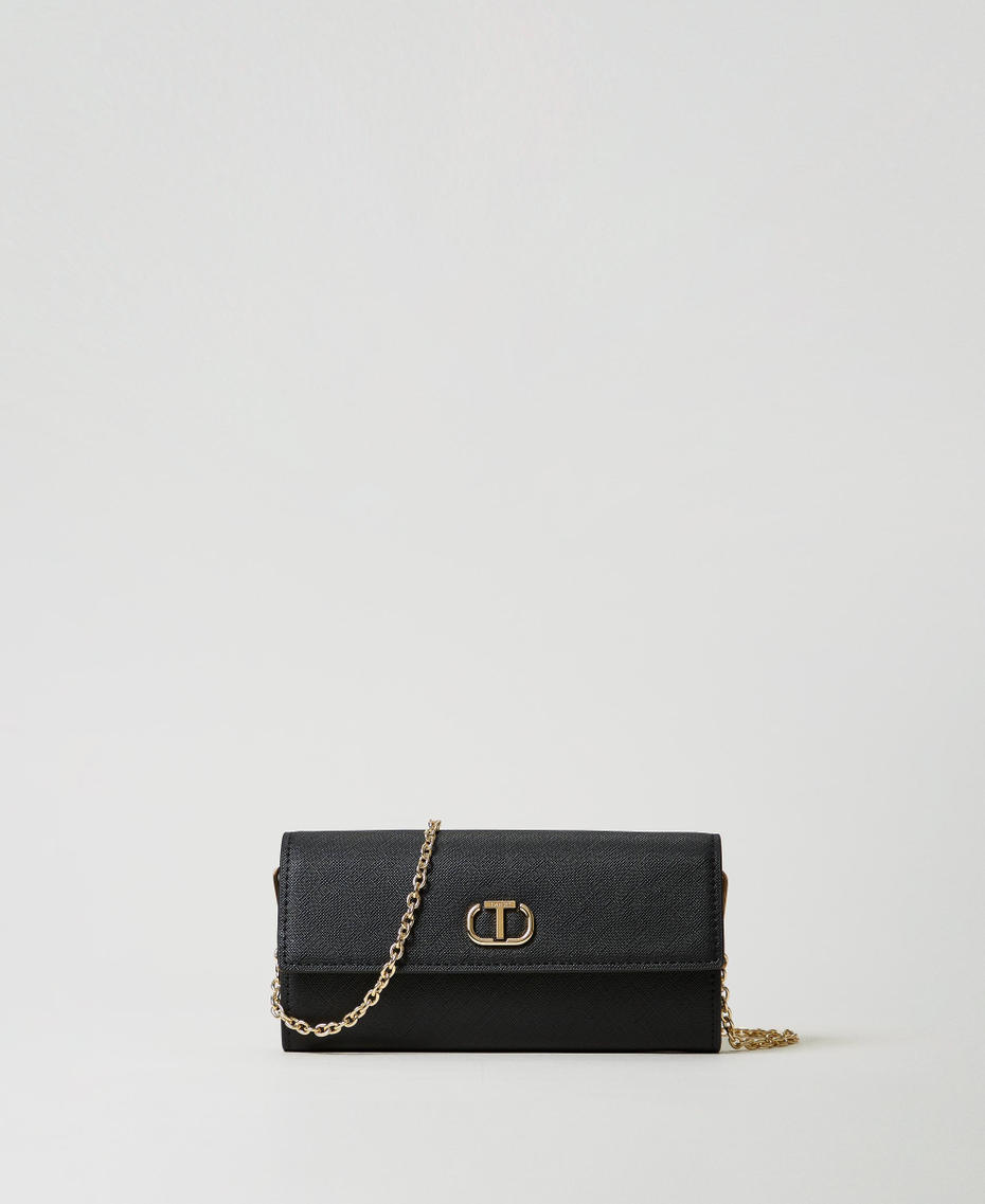 Portafoglio con tracolla e Oval T Nero Donna 242TH7024_00006_01
