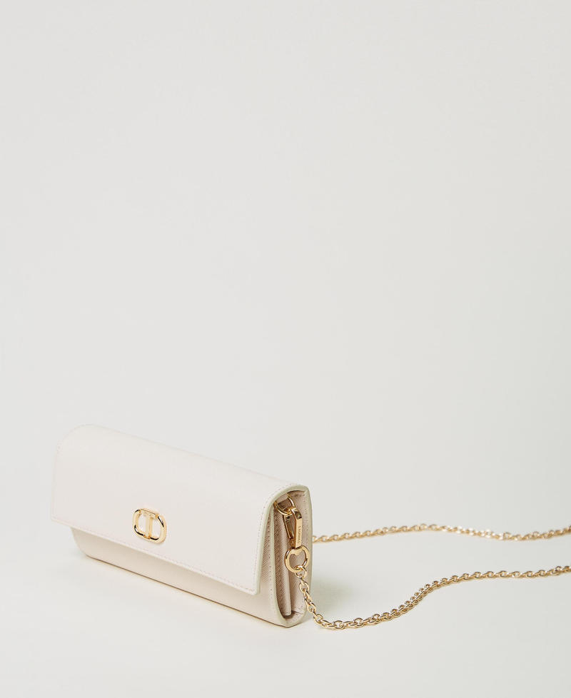 Portafoglio con tracolla e Oval T Bianco "Old White" Donna 242TH7024_11748_02