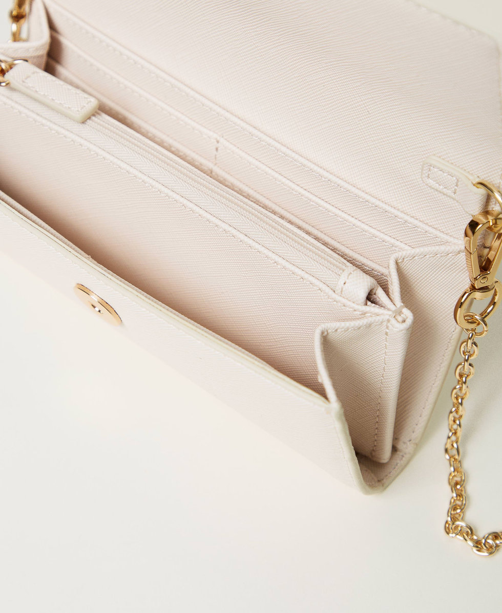 Wallet with shoulder strap and Oval T Old White Woman 242TH7024_11748_04