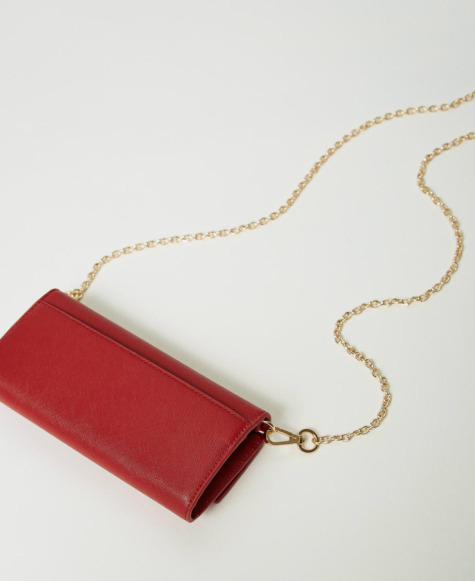 Leather wallet with shoulder strap discount