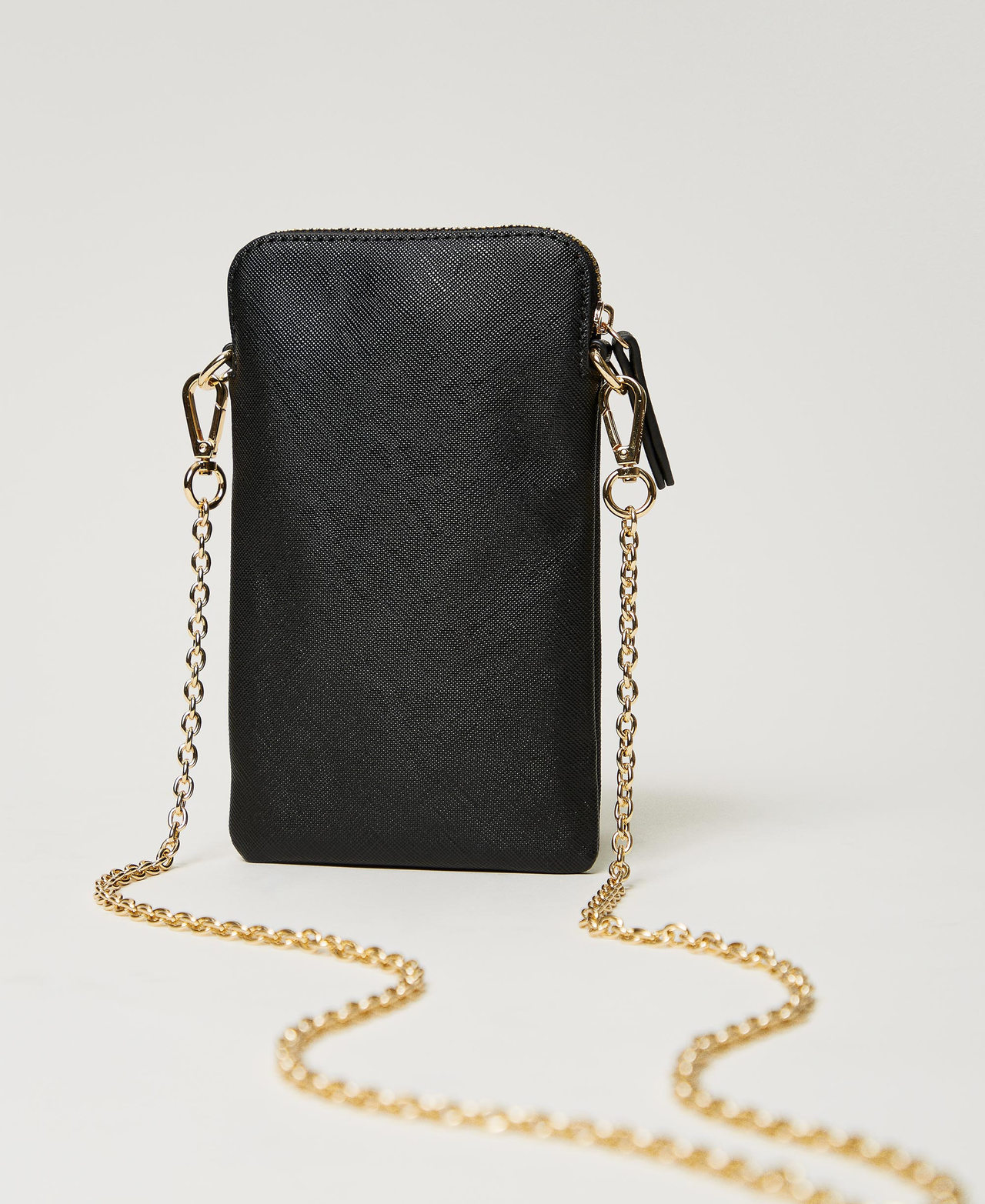 Portacellulare con tracolla e Oval T Nero Donna 242TH7032_00006_03