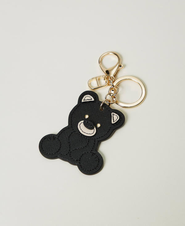 Teddy bear keyring with Oval T