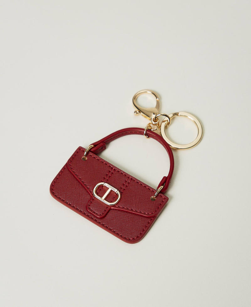 Keyring bag with Oval T Pompeiian Red Woman 242TH7045_11755_01