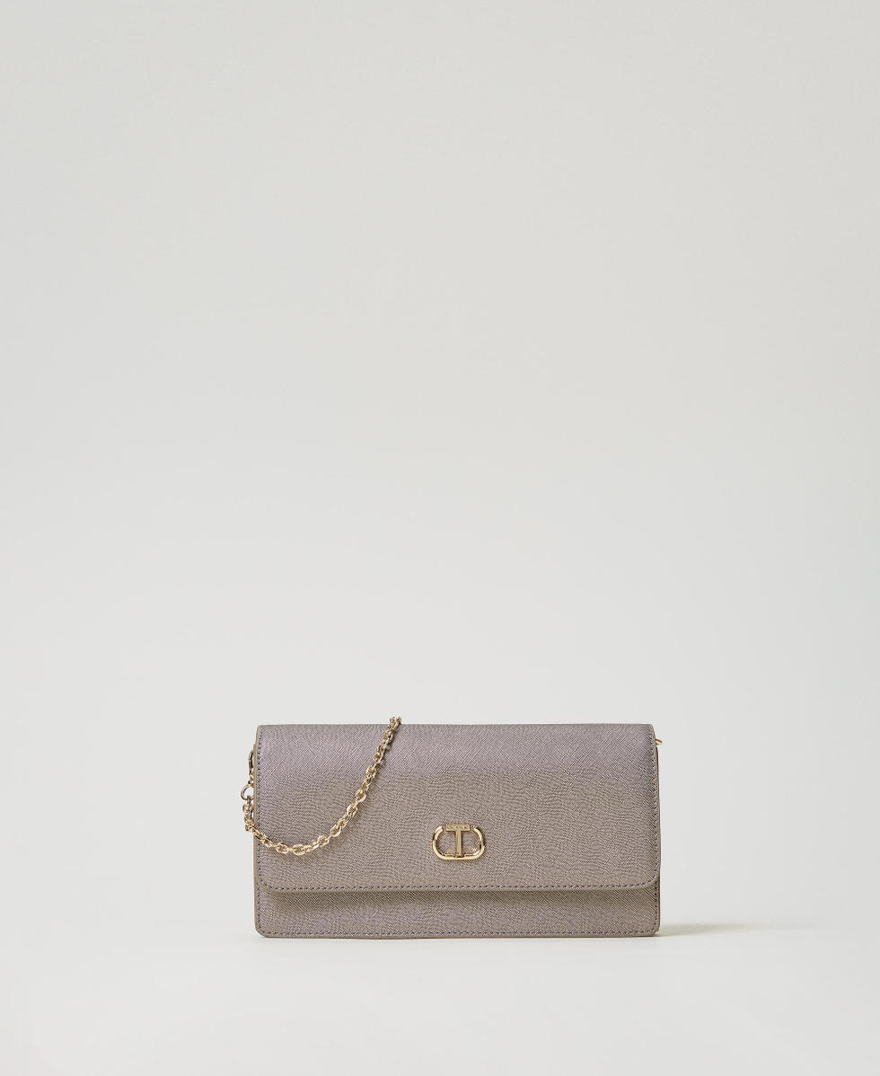 Mini borsa a tracolla con Oval T Silver Donna 242TL8011_00995_01