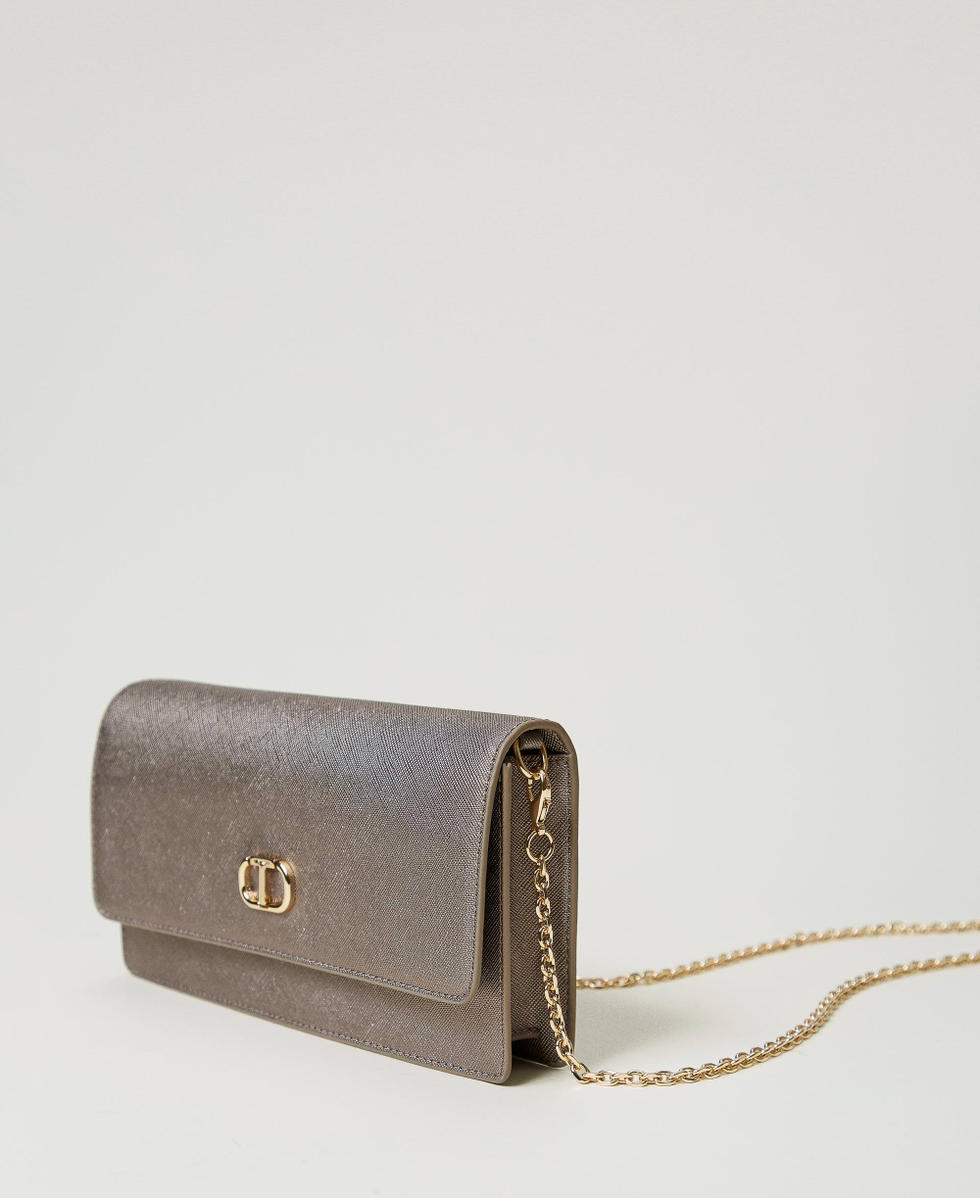 Mini borsa a tracolla con Oval T Silver Donna 242TL8011_00995_02