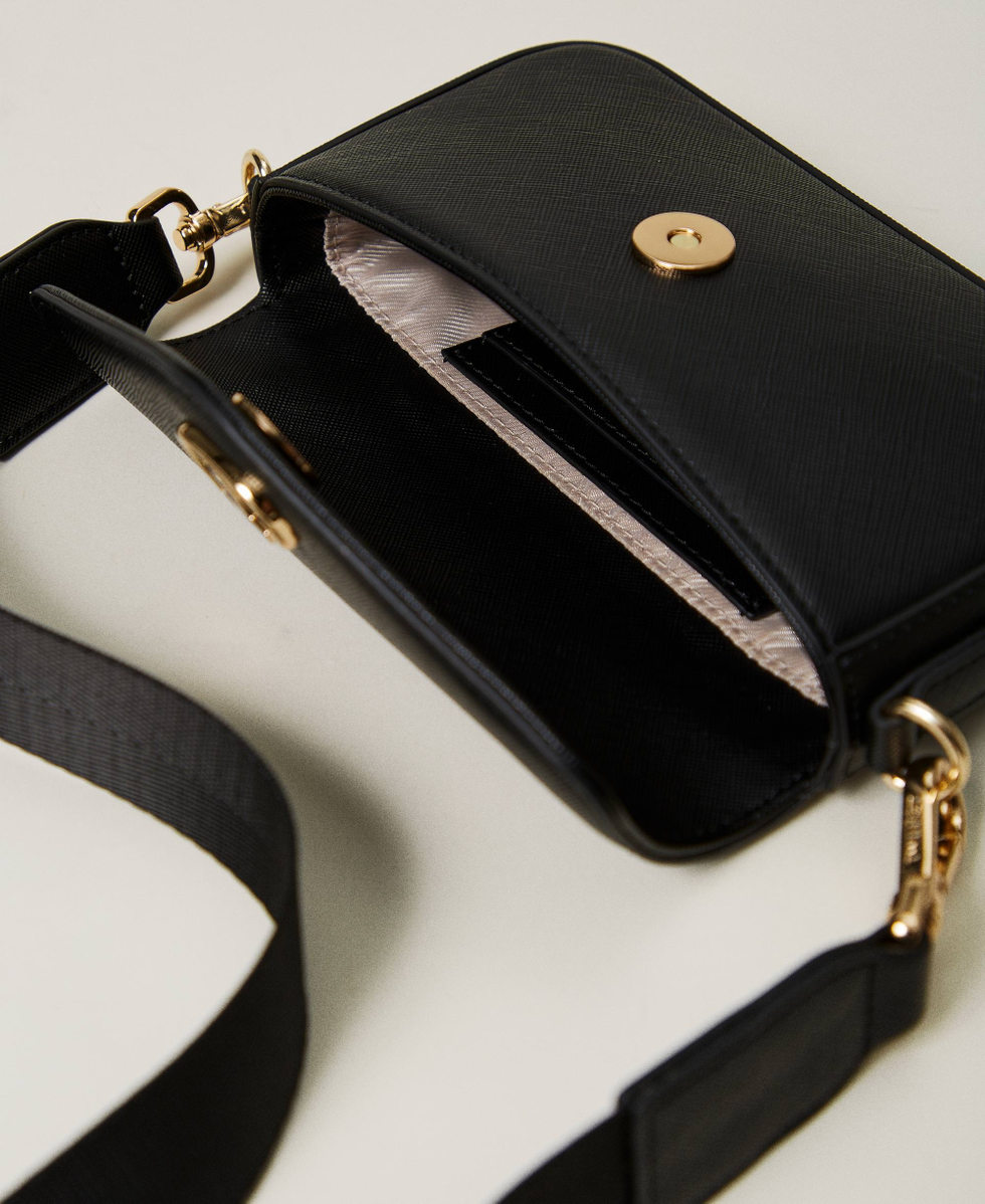 Mini shoulder bag with card holder Woman, Black | TWINSET Milano