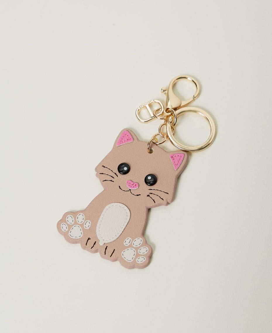 Cat keyring with Oval T Peachy Keen Pink Woman 242TL8025_11947_01