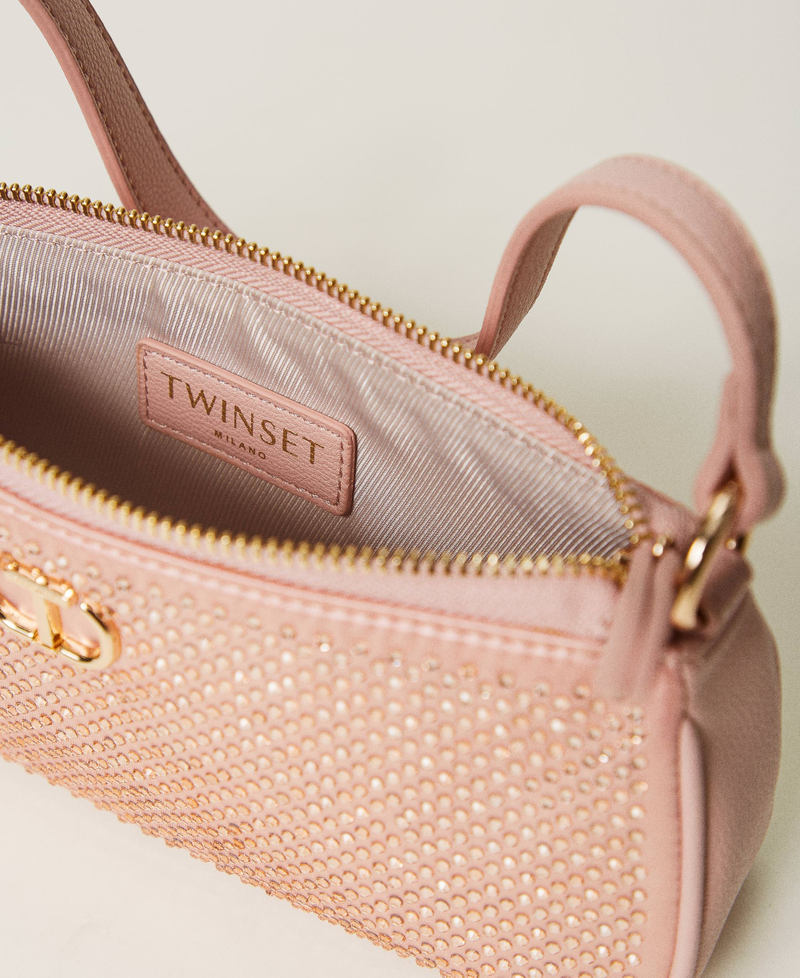 Mini borsa in raso con strass e Oval T Rosa "Peachy Keen" Donna 242TL803A_11947_04