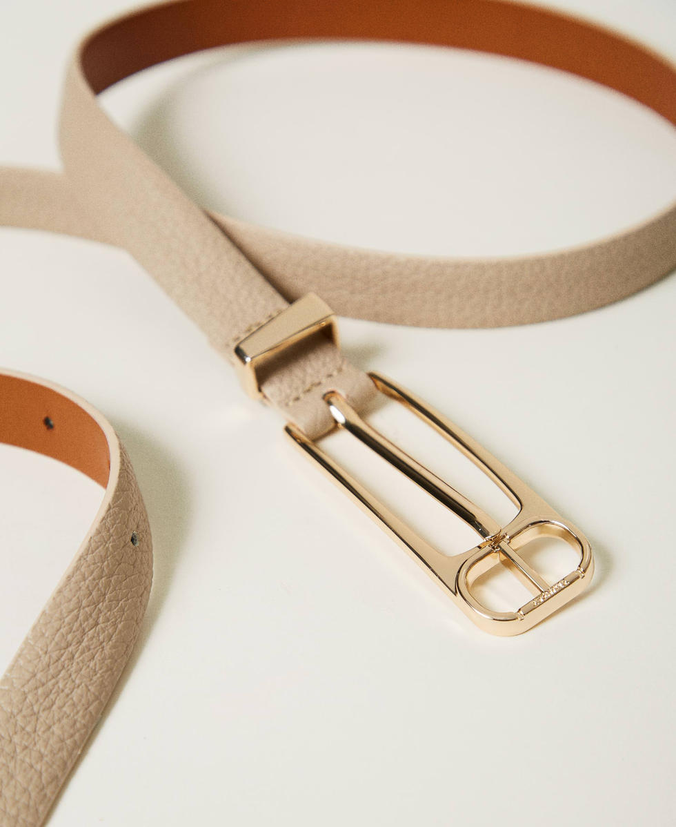 G&uuml;rtel mit rechteckiger Schnalle Warmes Beige Frau 242TO5260_04233_02