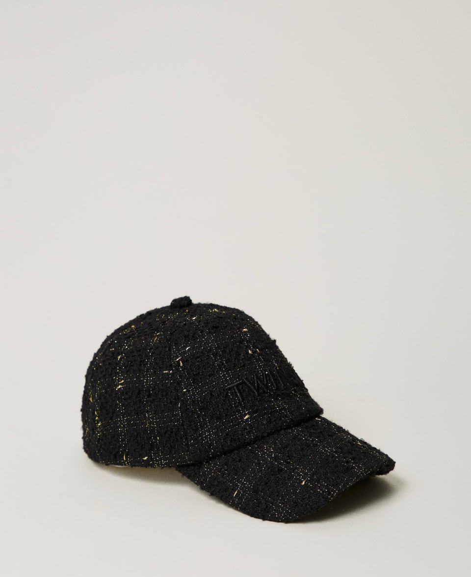 Twin Set Cappello da baseball bouclé con logo