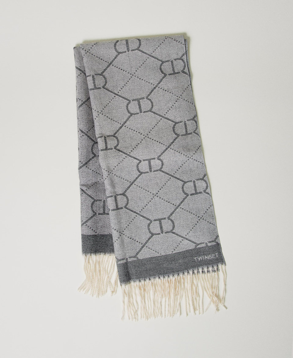 Twin Set Stola jacquard con Oval T