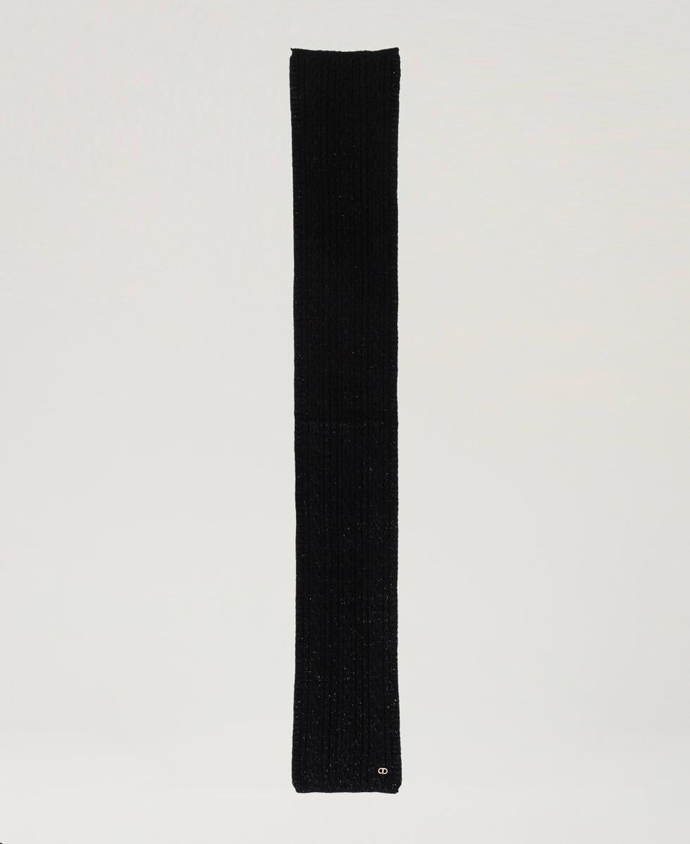 &Eacute;charpe en maille avec lurex et torsades Noir Femme 242TO5731_00006_05