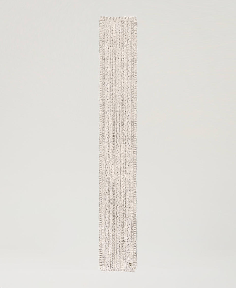 Sciarpa in maglia con lurex a trecce Bianco "White Cream" Donna 242TO5731_11952_05
