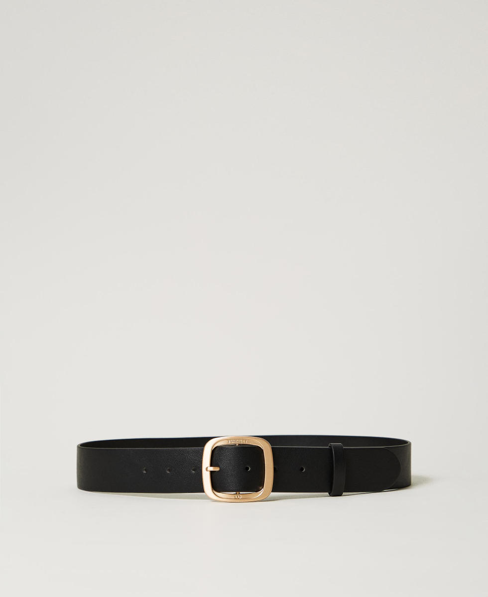 Ceinture avec boucle carree Femme Noir TWINSET Milano