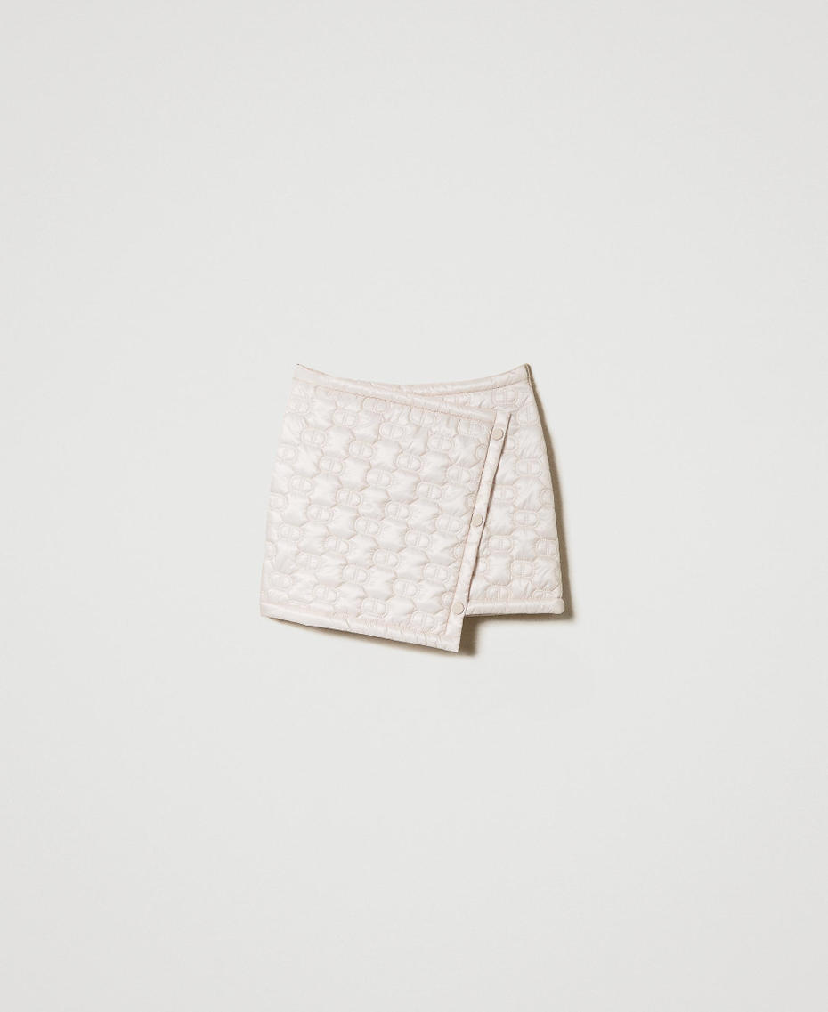 Quilted miniskirt with Oval T Old White Woman 242TP2023_11748_S0