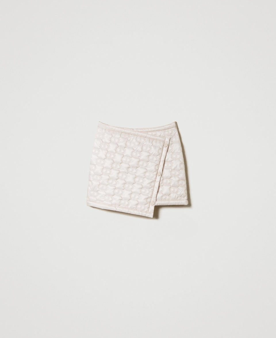 Quilted miniskirt with Oval T Old White Woman 242TP2023_11748_S0