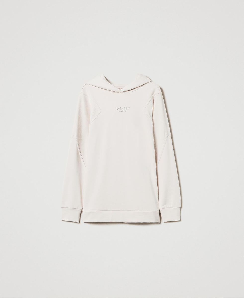 Maxi hoodie with logo Old White Woman 242TP2041_11748_S0