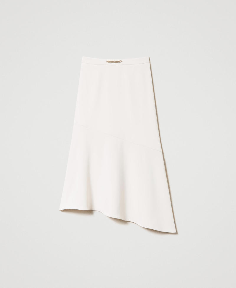 Midi skirt with Oval T chain Old White Woman 242TP2084_11748_0S