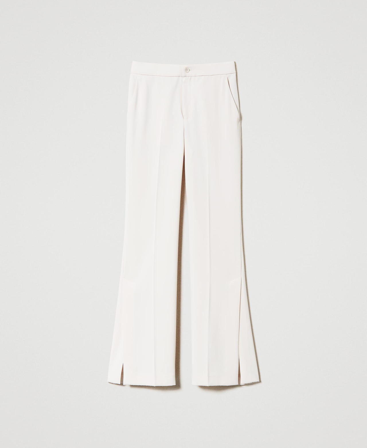 Straight leg trousers with slits Old White Woman 242TP2085_11748_0S