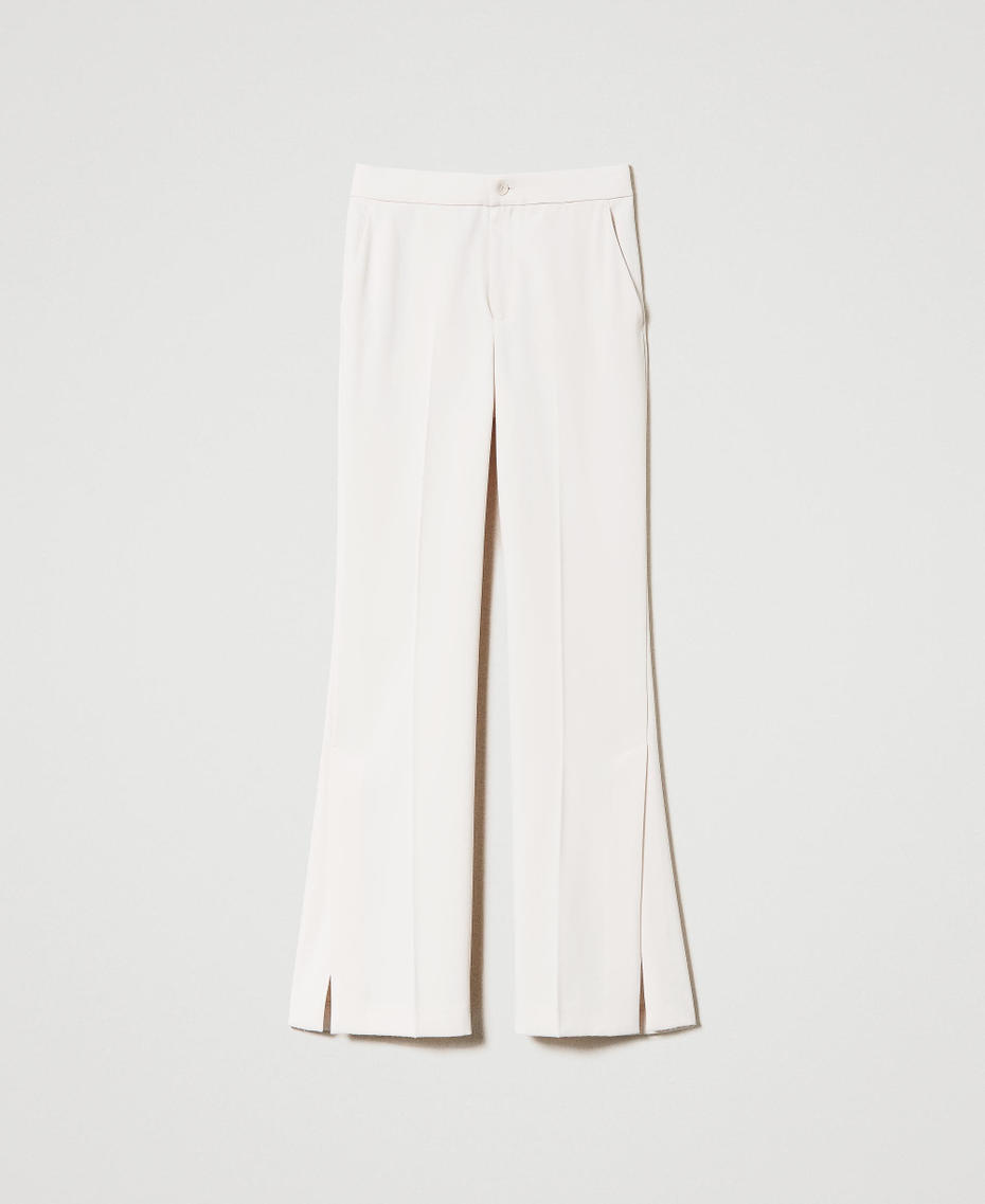 Straight leg trousers with slits Old White Woman 242TP2085_11748_S0