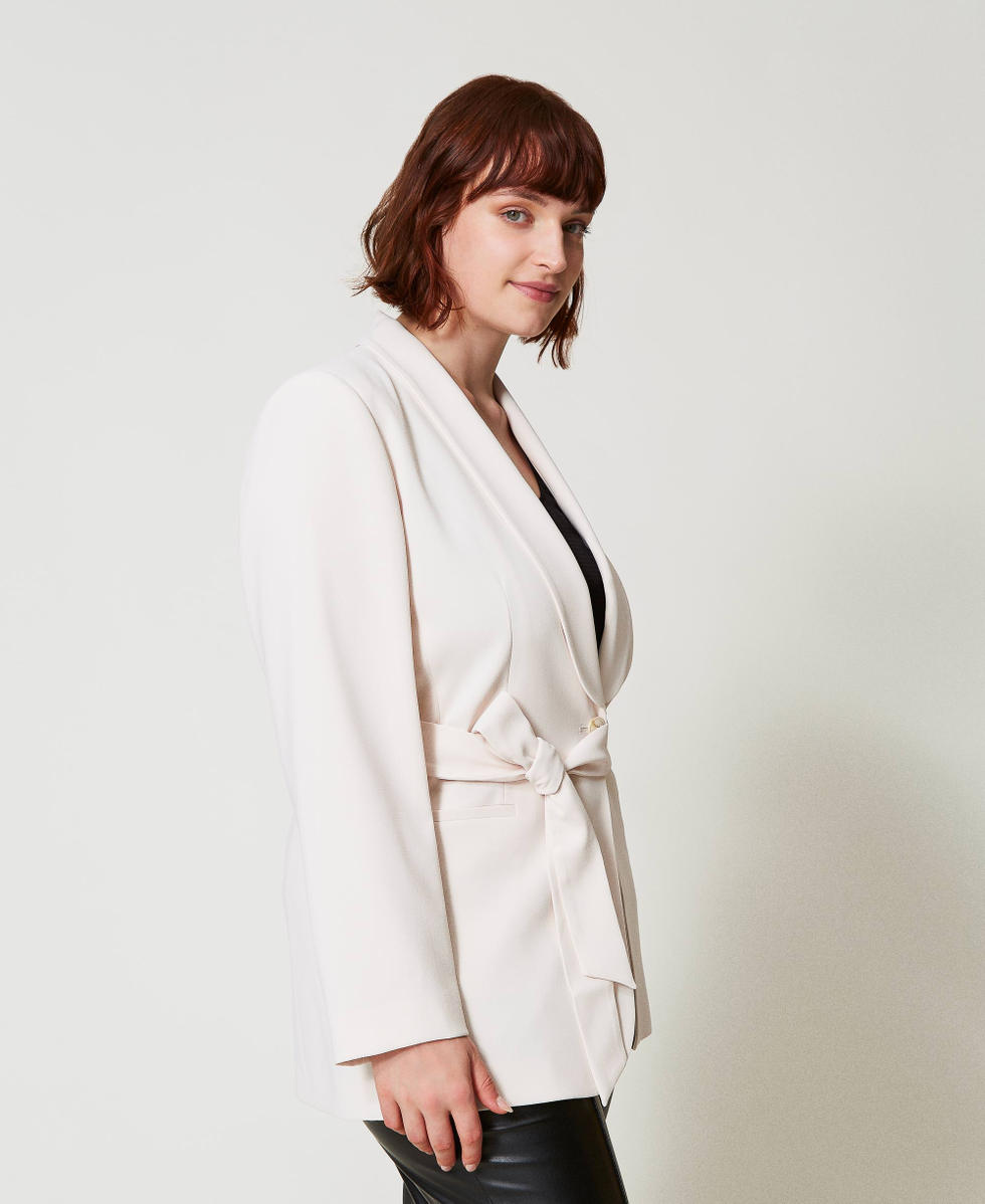 Blazer with belt and Oval T chain Old White Woman 242TP2086_11748_02