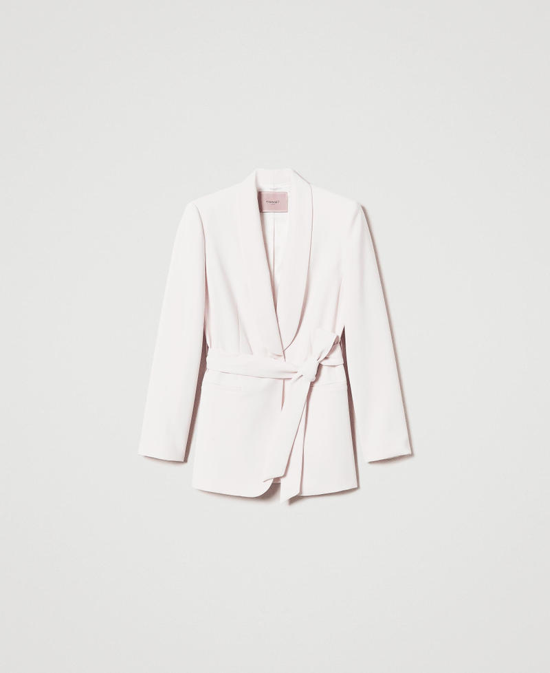 Blazer with belt and Oval T chain Old White Woman 242TP2086_11748_S0