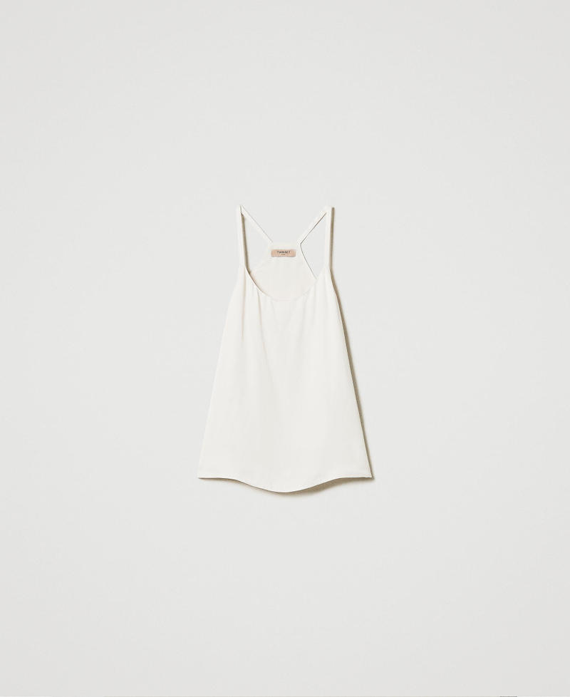 Satintop mit schmalen Tr&auml;gern