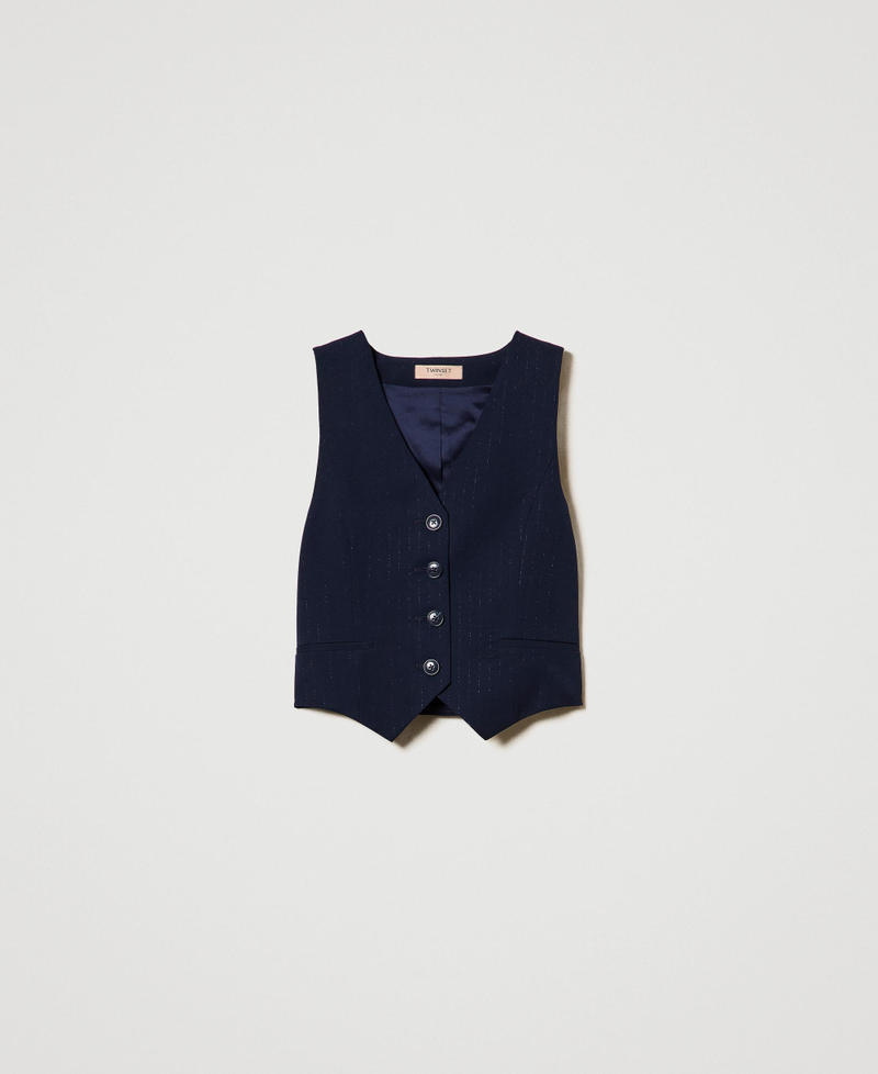 Gilet Da Lavoro Donna Blu 100% Poliestere – Taglia XL, Foderato Con 2 Tasche, Per Sala, Bar E Ristorazione