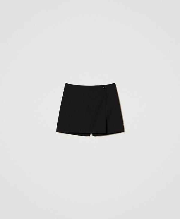 Shorts a portafoglio in misto lana
