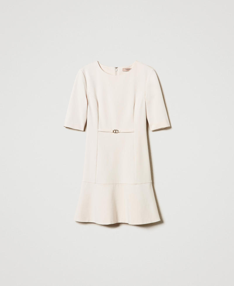 Short dress with Oval T waist strap Old White Woman 242TP224E_11748_S0