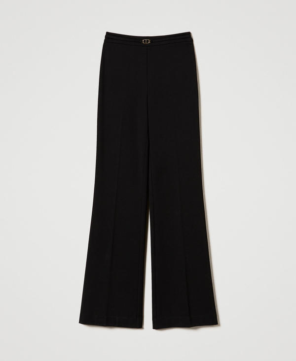 Straight leg trousers with Oval T waist strap