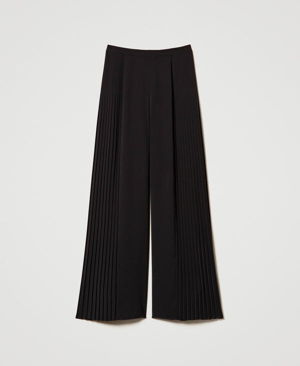 Palazzohose aus plissiertem Georgette