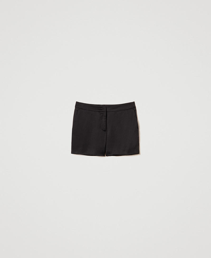 Satin shorts  Black Woman 242TP2347_00006_0S