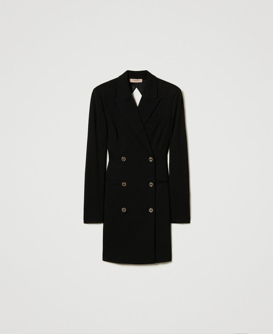 Robe courte mod&egrave;le robe-manteau crois&eacute;e