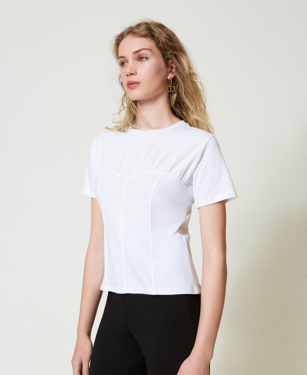 Bustier T-shirt White Woman 242TP2440_00001_02