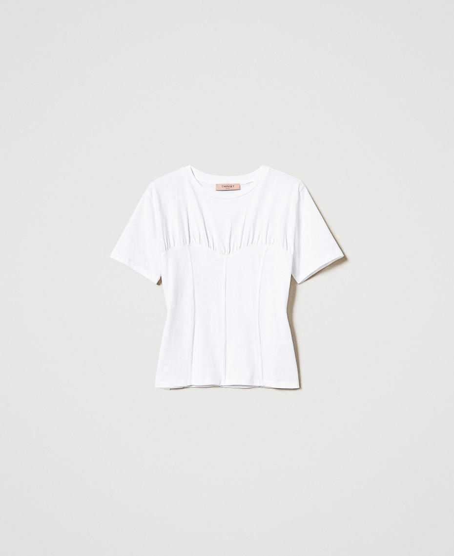 Bustier T-shirt White Woman 242TP2440-0S