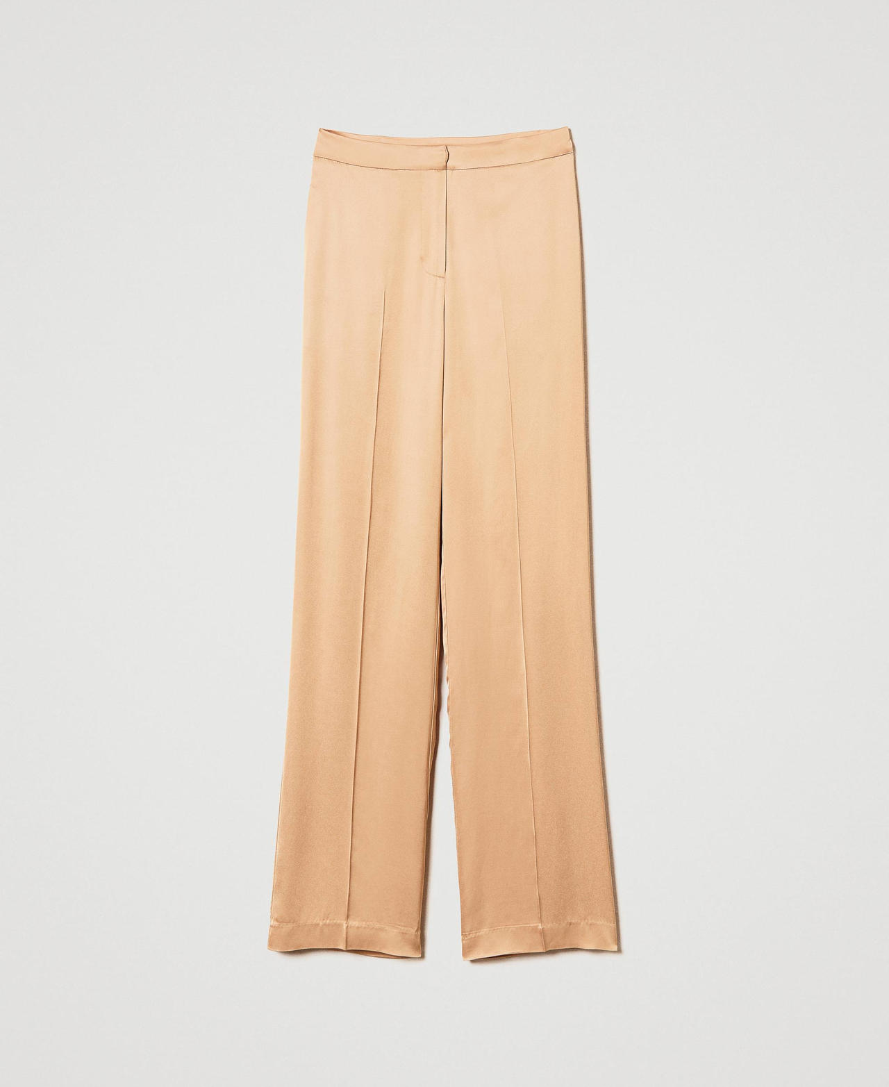 Scee by twin set Pantaloni straight leg in raso
