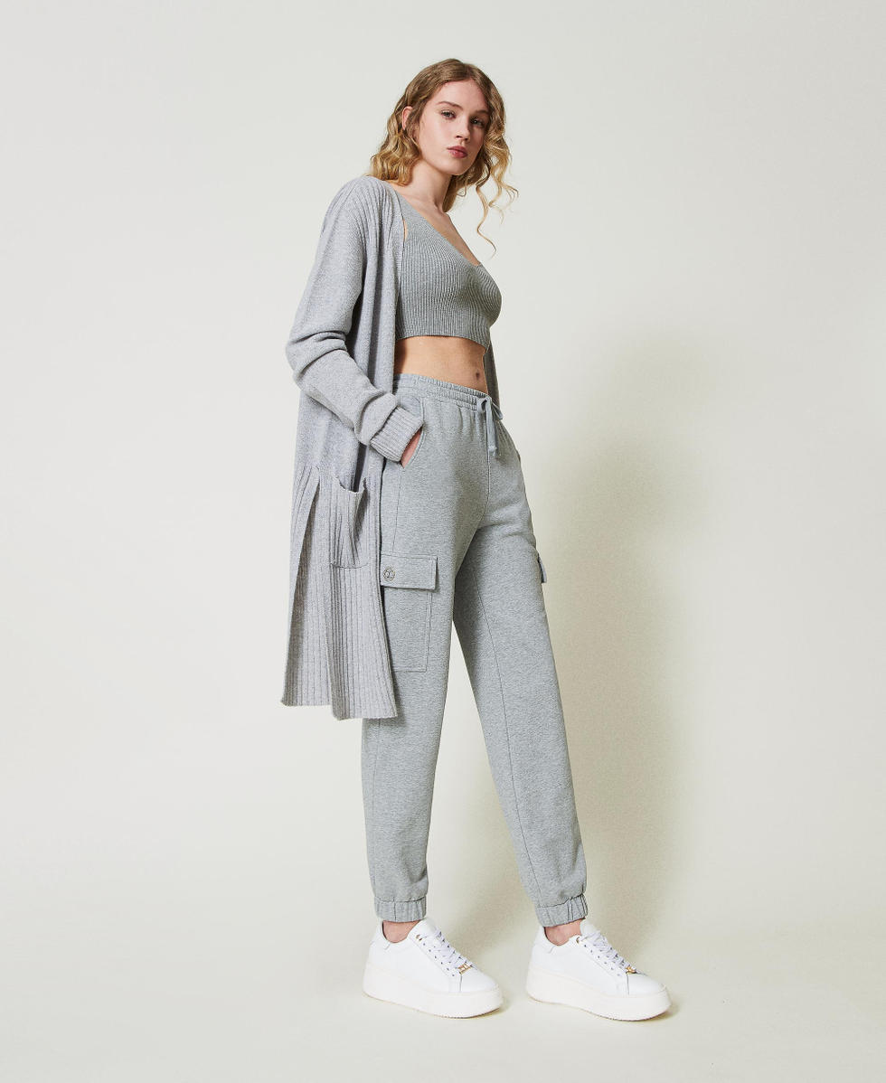 Jogging molleton gris femme hotsell
