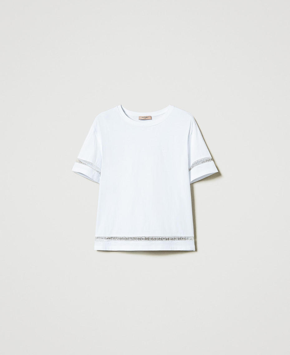 Regular fit T-shirt with embroidered logo White Woman 242TP2501_00001_S0