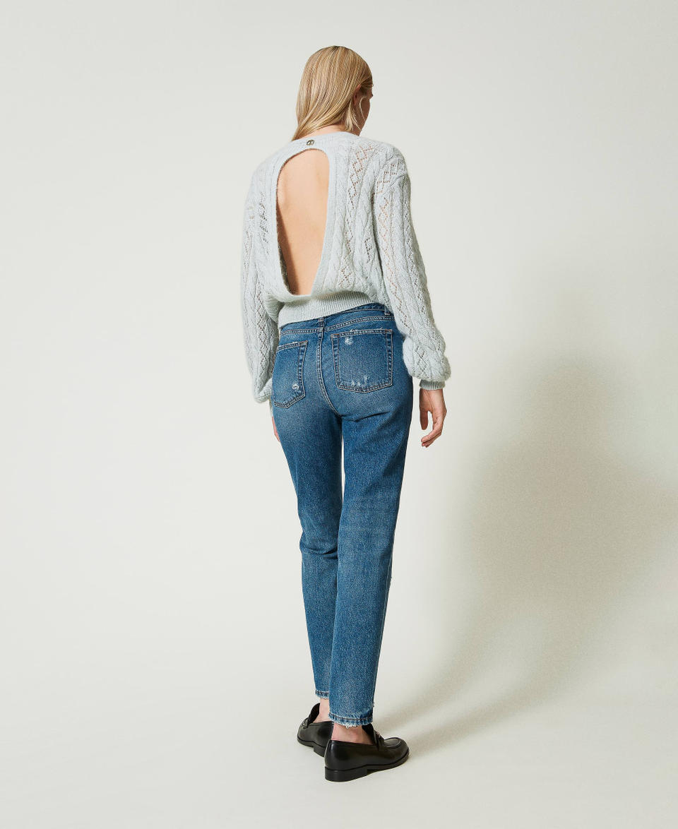 Jeans regular con cintura Donna Blu TWINSET Milano