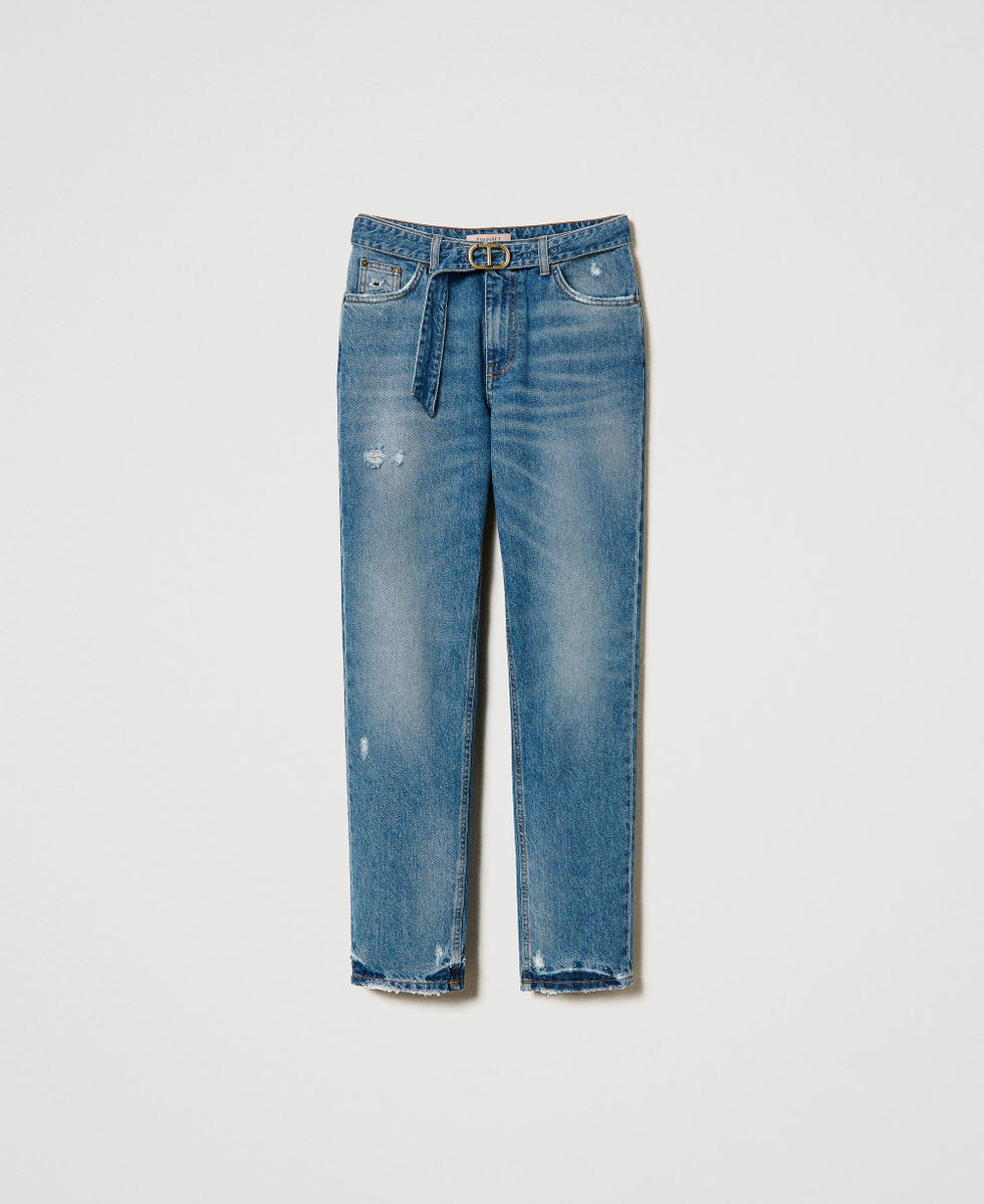 Jean regular avec ceinture
