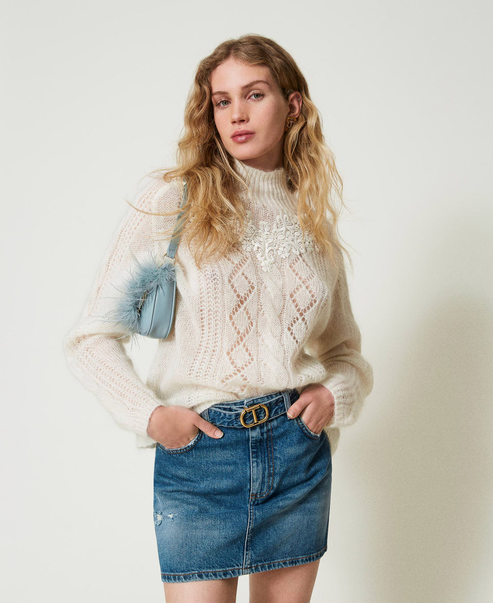 Twin Set Minigonna in jeans con cintura