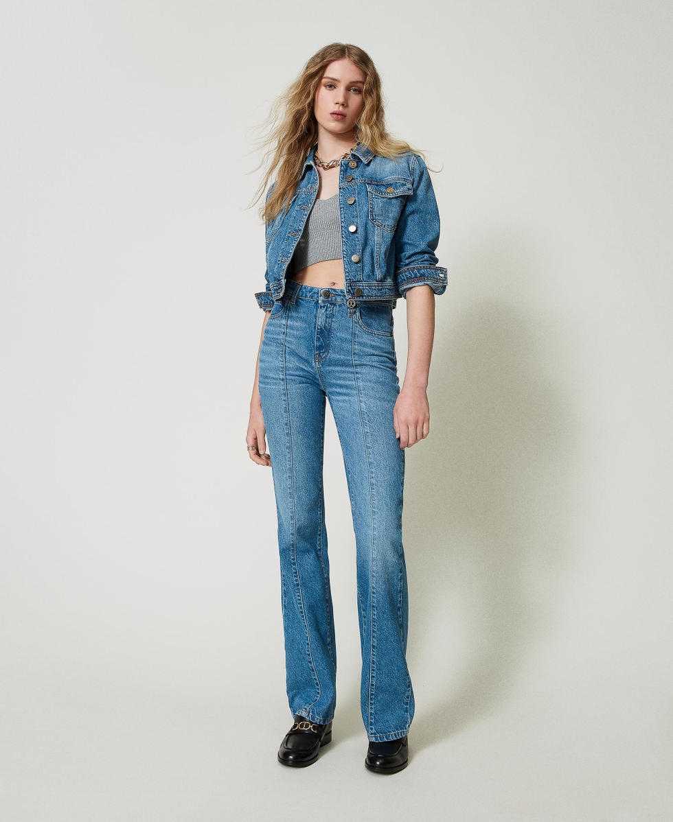 MADISONBLUE 5 POCKET SK NY TWILL美品 MADISON BLUE】5 POCKET FLARE SK NY TWILL（Five-pocket flared