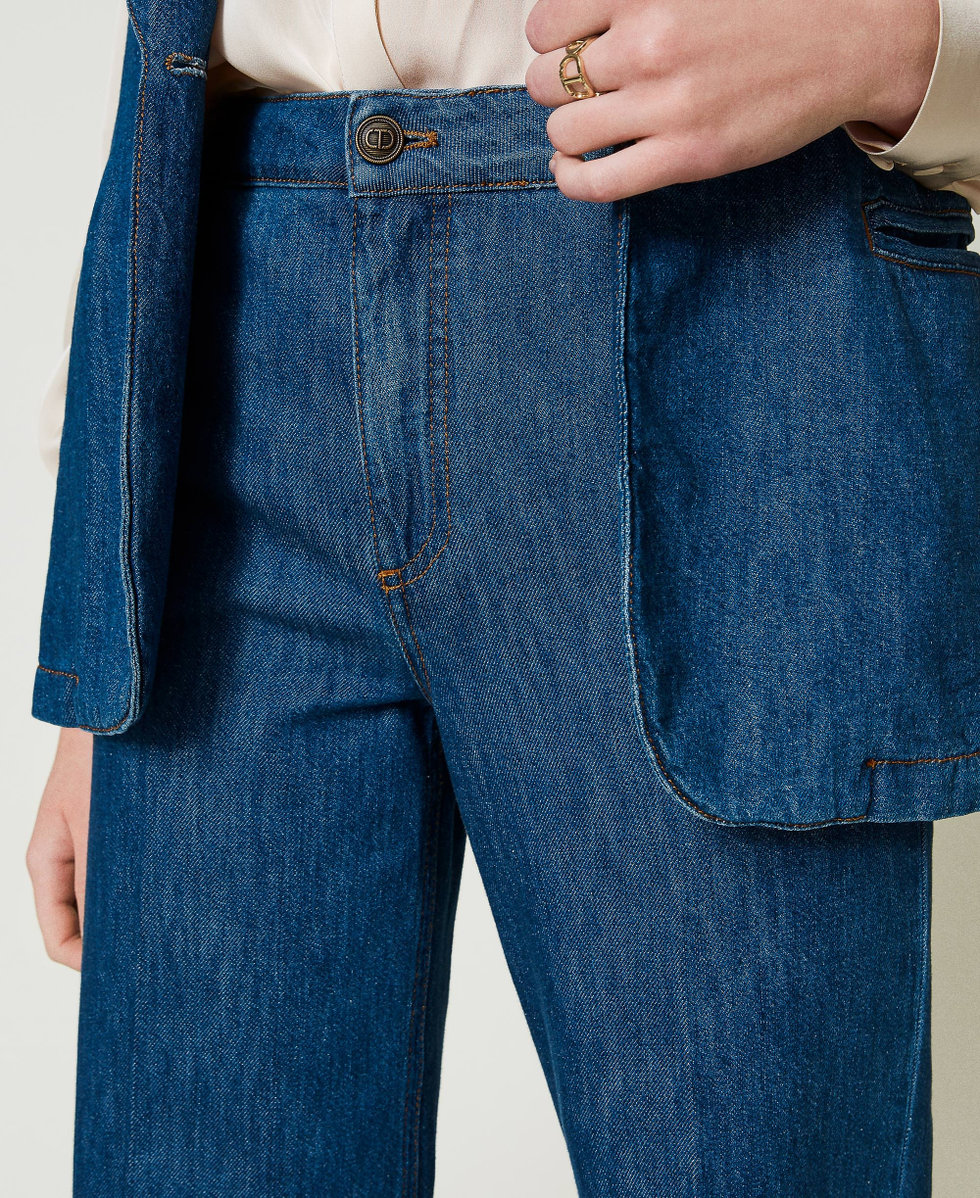 Jean ample couture Denim Femme 242TP2612_00078_04