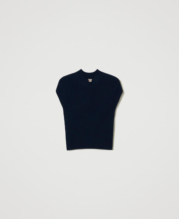 Pull ajusté avec côtes décoratives